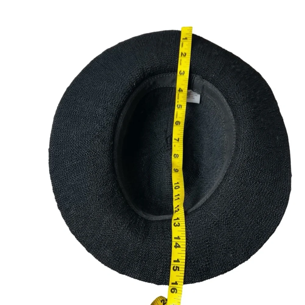 Black Floppy Hat with Silver Metal Accents + Belt Detail